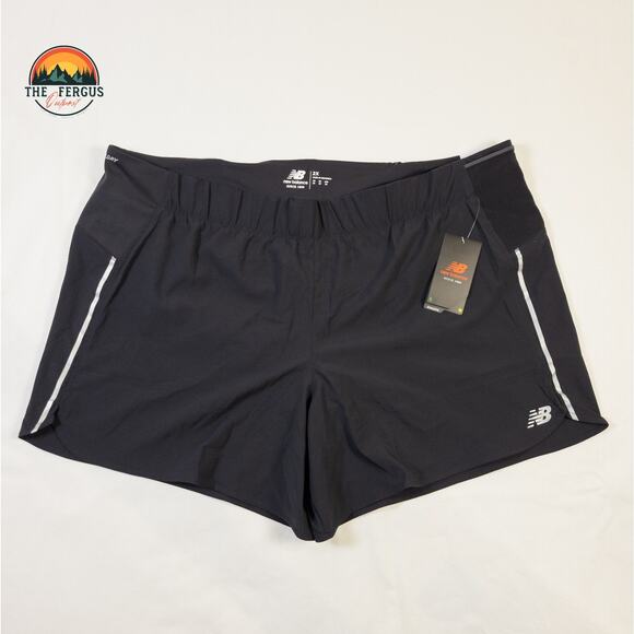 NWT New Balance Impact Running Shorts 2 in 1 Black 5 Inch Women's Size 2XL - Picture 1 of 11